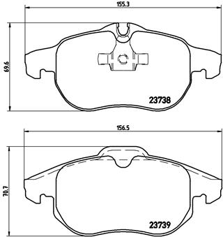 КОЛОДКИ ТОРМОЗНЫЕ ПЕРЕДНИЕ (OPEL VECTRA C 1.6 1.8 2.0)