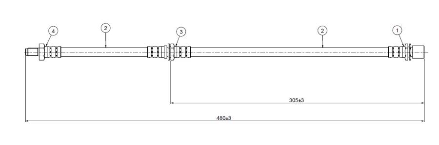 ШЛАНГ ТОРМОЗНОЙ  ПЕРЕДНИЙ Cressida GX-LX-RX-60 81-84