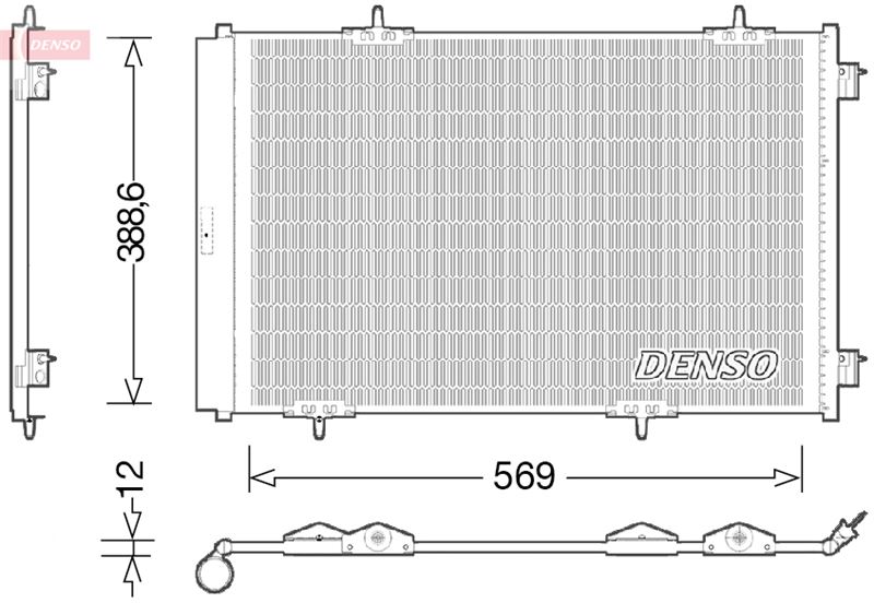 РАДИАТОР КОНДИЦИОНЕРА P301-CITROEN C-ELYSEE 1.2 VTi-1.6 VTi-1.6 HD? 1112=>(587X367X16)