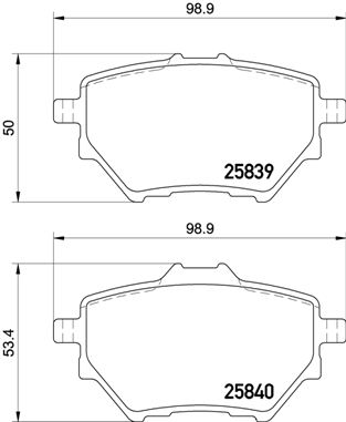 КОЛОДКИ ТОРМОЗНЫЕ ЗАДНИЕ ASTRA L 21> COMBO E 18> GRANDLAND 17> MOKKA e 20> C4 18> C4 e 22> BERLINGO 18>  PARTNER 18> RIFTER 18> 508 18> 308 II-III 13> 3008 16> 408 22> DS4 II 21> (268mm)