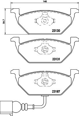 КОЛОДКИ ТОРМОЗНЫЕ-KABLOLU-(VW GOLF 98-06 POLO 02-05 AUDI A3 97-03 SEAT LEON 00-06 SKODA OCTAVIA 97-11)
