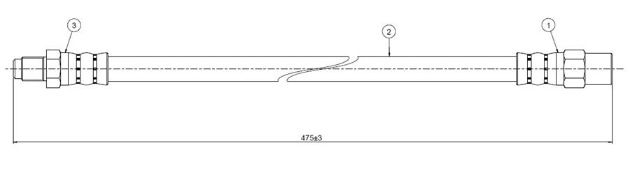 ШЛАНГ ТОРМОЗНОЙ  ПЕРЕДНИЙ M3 (E36)-Z3 3.2 (E36) 92-03
