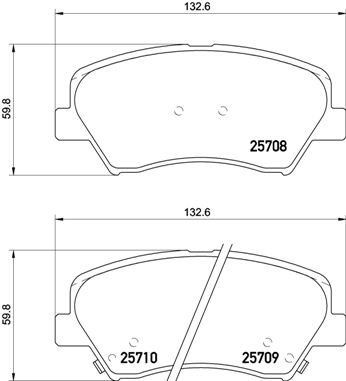 КОЛОДКИ ТОРМОЗНЫЕ ПЕРЕДНИЕ XTRA HYUNDAI