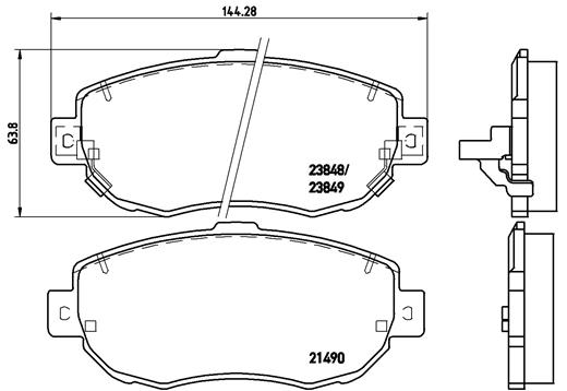 КОЛОДКИ ТОРМОЗНЫЕ ПЕРЕДНИЕ LEXUS GS 300 400 430 TOYOTA ARISTO 3.0 90 -97