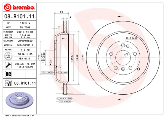 ДИСК ТОРМОЗНОЙ ЗАДНИЙ MERCEDES W164 W251