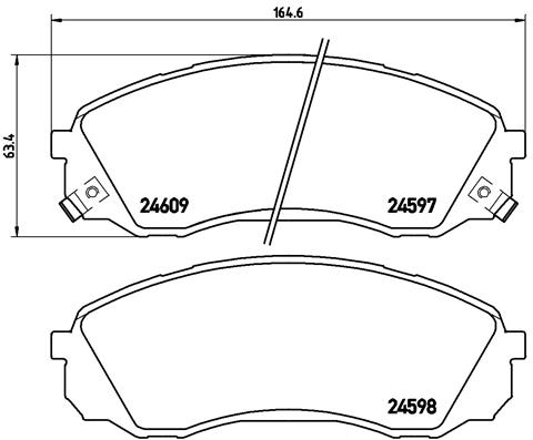 КОЛОДКИ ТОРМОЗНЫЕ ПЕРЕДНИЕ-(HYUNDAI STAREX-H1 08>14KIA CARNIVAL 06>12)