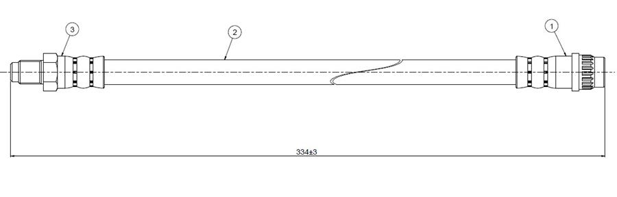 ШЛАНГ ТОРМОЗНОЙ  ЗАДНИЙ Safrane V6i Quadra 92-&hellip;