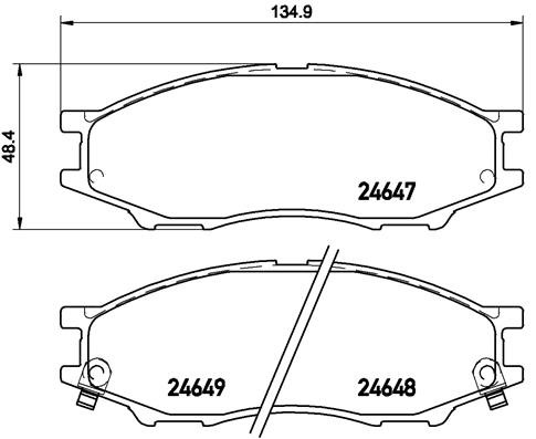 КОЛОДКИ ТОРМОЗНЫЕ ПЕРЕДНИЕ (NISSAN ALMERA 1.6 06>)