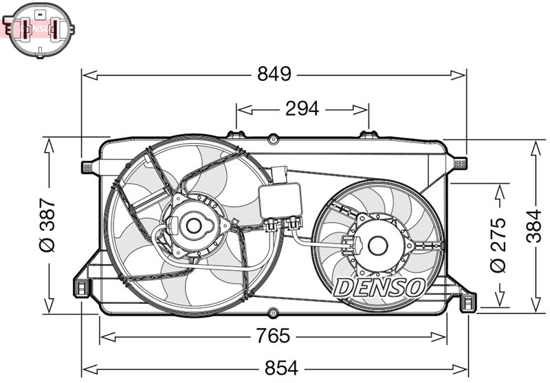 ВЕНТИЛЯТОР РАДИАТОРА FORD TRANSIT (06-14)