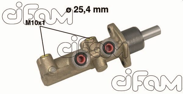 ЦИЛИНДР ГЛАВНЫЙ  DUCATO-JUMPER-BOXER1.9-2.0-2.2-2.5-2.8 HDI(94-00) С АБС (25.4mm )