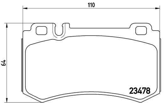 КОЛОДКИ ТОРМОЗНЫЕ ЗАДНИЕ MERCEDES C219 55 AMG W211 E55 AMG 02-08 W220 S65 AMG 04-05 Low-Met