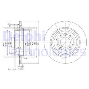 ДИСК ЗАДНЕГО ТОРМОЗА VOLVO S60 (01-10) S70 (01-05) S80 (98-06) XC70 (00-07) (288x12x5DL) (DELYKLY)