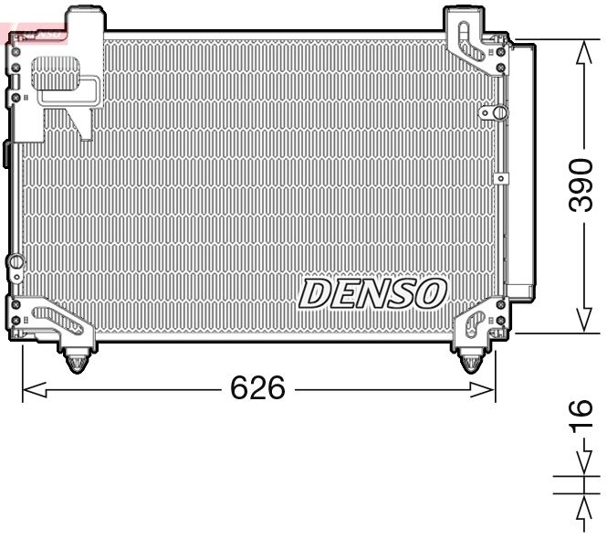 РАДИАТОР КОНДИЦИОНЕРА TOYOTA AVENSIS (03-09)