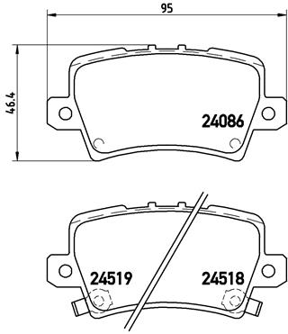КОЛОДКИ ТОРМОЗНЫЕ ЗАДНИЕ-(HONDA CIVIC 07>11 HBCIVIC 2012>> HB)