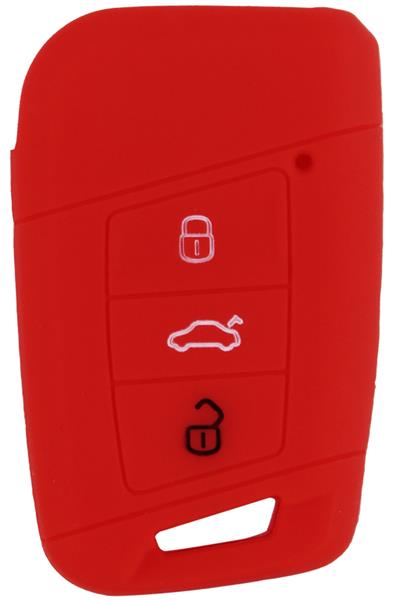 КОРПУС ЗАЩИТНЫЙ  КЛЮЧА ЗАЖИГАНИЯ СИЛИКОНОВЫЙ (КРАСНЫЙ)VW PASSAT B8-SKODA SUPERB-SEAT ARONA