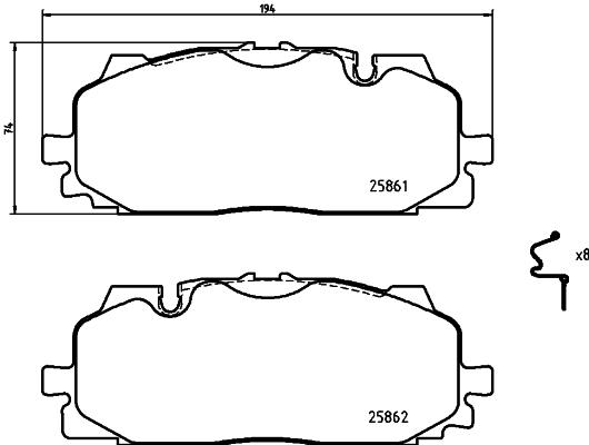 КОЛОДКИ ТОРМОЗНЫЕ ПЕРЕДНИЕ (VW TOUAREG 18- AUDI A4 16- A6 19- Q7 16-) Xtra