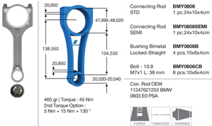 ШАТУН BMW N13 F20 F21 F30 MINI N18 R55 R56 R57 R58 R59 R60 R61 PEUGEOT EP6CDTX 308 208 RCZ