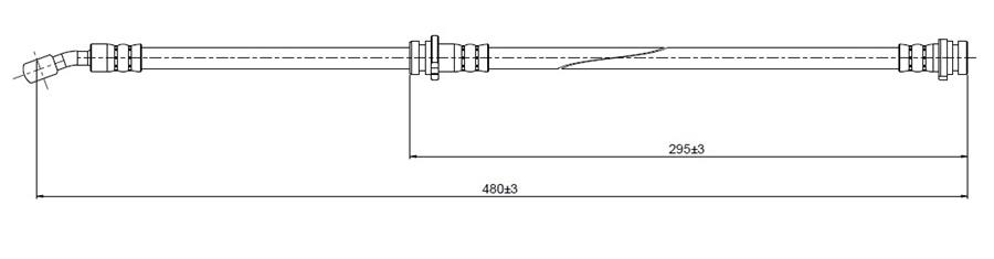 ШЛАНГ ТОРМОЗНОЙ  ПЕРЕДНИЙ Almera 1.5 16V-1.8 16V- 2.2 TD 96-00