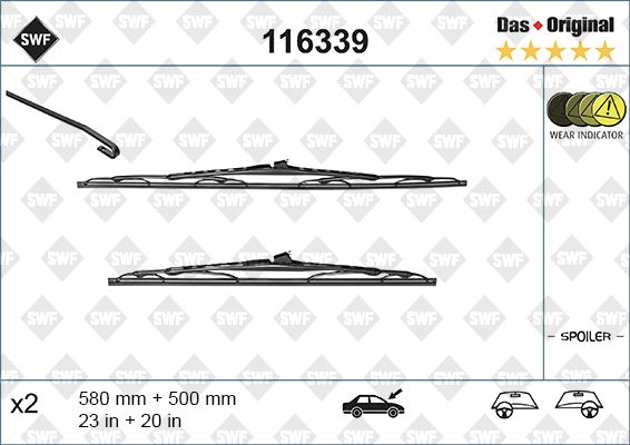 ЦИЛИНДР (SWF) 58+50cm SPOILERLI BMW E46 (0005)(116139+116611)