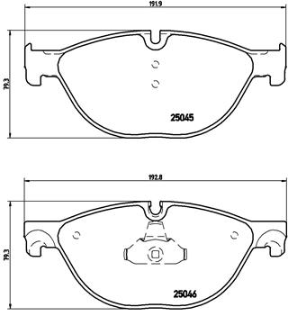 КОЛОДКИ ТОРМОЗНЫЕ ПЕРЕДНИЕ BMW F01-F02-F10-535550740-2011-2016