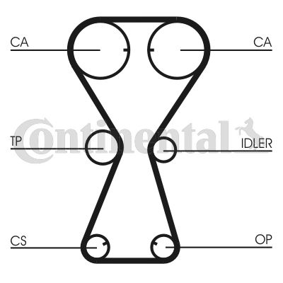 РЕМЕНЬ ГРМ (124x260) TOYOTA COROLLA 1.3 16V (92-99) 124 D?? 5358XS