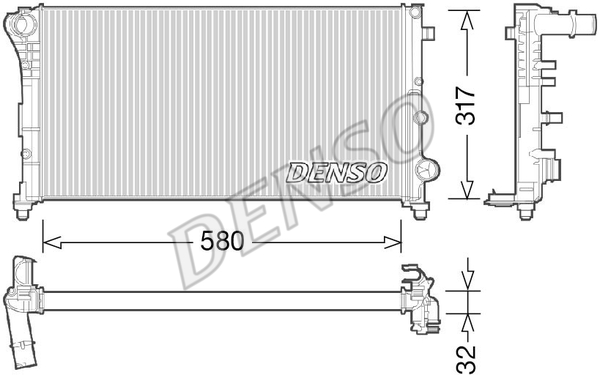 РАДИАТОР. ОХЛАЖДЕНИЕ ДВИГАТЕЛЯ FIAT PANDA (03-)