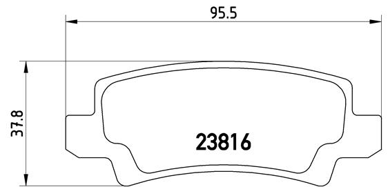 КОЛОДКИ ТОРМОЗНЫЕ ЗАДНИЕ-(TOYOTA COROLLA 03>07 VVTI)