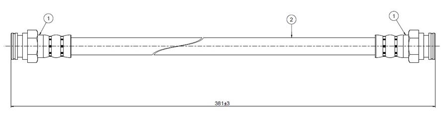 ШЛАНГ ТОРМОЗНОЙ  ПЕРЕДНИЙ 164. 87--92