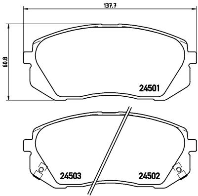 КОЛОДКИ ТОРМОЗНЫЕ ПЕРЕДНИЕ-(HYUNDAI IX35 11>14KIA SPORTAGE 08>14CARENS 09>>) Low-Met