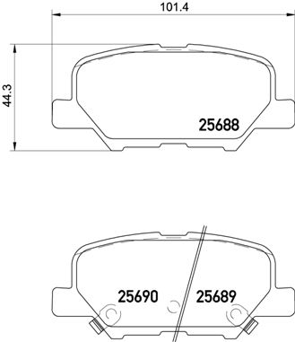 КОЛОДКИ ТОРМОЗНЫЕ ЗАДНИЕ(MITSUBISHI ASX 12>>OUTLANDER 12>>MAZDA-6 13>>&nbsp;)