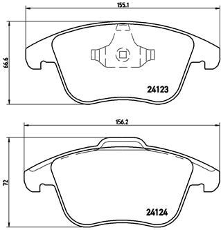 КОЛОДКИ ТОРМОЗНЫЕ ПЕРЕДНИЕ (LAND ROVER:RANGE ROVER EVOQUE 2.0-2.2TD4 2.2SD4 0611-)