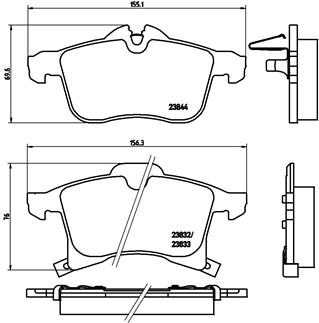 КОЛОДКИ ТОРМОЗНЫЕ ПЕРЕДНИЕ (OPEL ASTRA G 1.8 2.0 98- ZAFIRA 99-)