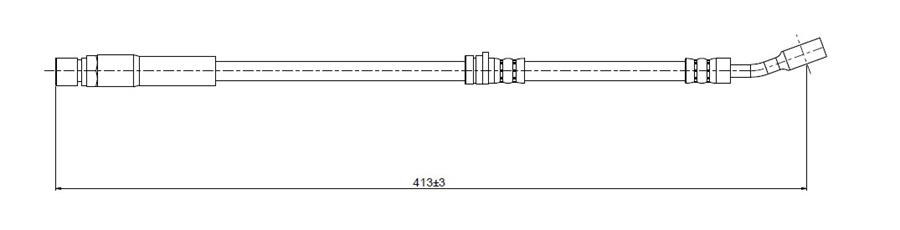 ШЛАНГ ТОРМОЗНОЙ ПЕРЕДНИЙ  VECTRA B  1.7 TD CD-GL 95>