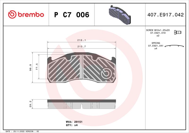 КОЛОДКИ ТОРМОЗНЫЕ VOLVO FH16 0893->-VOLVO FM12 0898-1108-VOLVO FM9 1201-0905