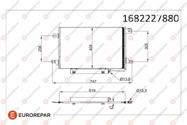 РАДИАТОР КОНДИЦИОНЕРА (ПОТОЛОК) MERCEDES SPRINTER 906 06>
