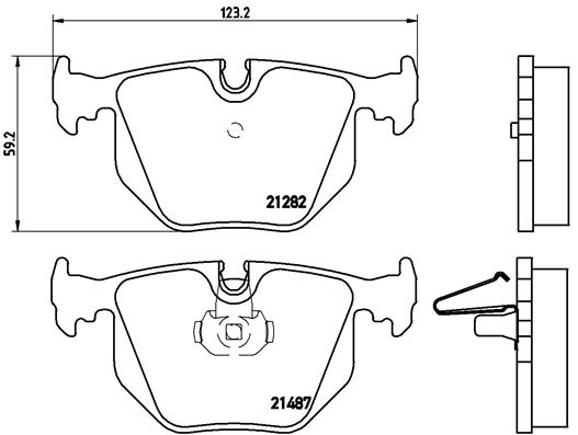КОЛОДКИ ТОРМОЗНЫЕ ЗАДНИЕ BMW E38-E46 3.30 E-53?5-LANDROVER RANGE ROVER III