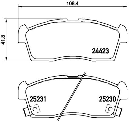 КОЛОДКИ ТОРМОЗНЫЕ ЗАДНИЕ -(HYUNDAI I10 08>12KIA PICANTO 04>10)