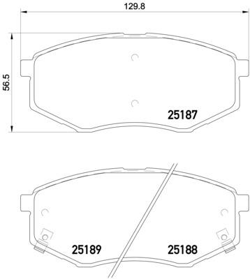 КОЛОДКИ ТОРМОЗНЫЕ ПЕРЕДНИЕ-(HYUNDAI SONATA 10>13 2.0 16V-2.4 16V) Low-Met
