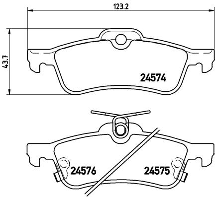 КОЛОДКИ ТОРМОЗНЫЕ ЗАДНИЕ-(TOYOTA YARIS -11 1.5 HYBRID 12- FR HONDA CIVIC 1.4 12- 1.6 ID-TEC 13-