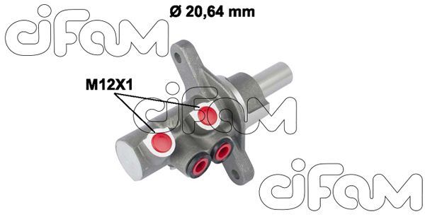 ЦИЛИНДР ГЛАВНЫЙ  P107 1.0-1.4 HdI-AYGO 1.0 VVTI-1.4 HdI-C1 I 1.0-1.4 HDI 05=> (20.64mm)ESPLI ARACLAR