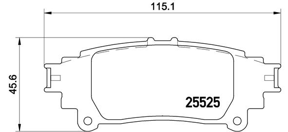 КОЛОДКИ ТОРМОЗНЫЕ ЗАДНИЕ LEXUS GS 200T 2.0 15- LEXUS GS 250 2.5 13-
