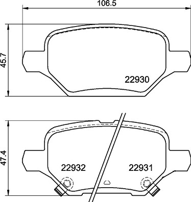 КОЛОДКИ ТОРМОЗНЫЕ OPEL MOKKA-MOKKA X (J13) 0612->