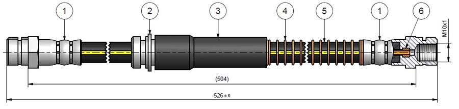 ШЛАНГ ТОРМОЗНОЙ  ПЕРЕДНИЙ Scirocco 08-..