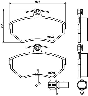 КОЛОДКИ ТОРМОЗНЫЕ ПЕРЕДНИЕ KABLOLU (VW PASSAT 97-00 AUDI A4 95-08)