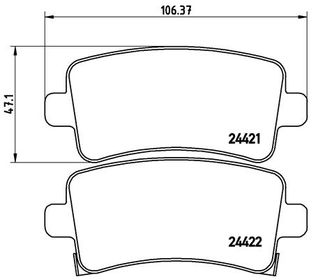 КОЛОДКИ ТОРМОЗНЫЕ ЗАДНИЕ (OPEL INSIGNIA 08-) &lsquo;&rsquo; 16-17 (INC) JANT